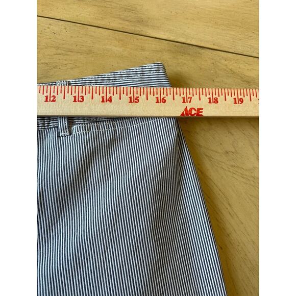 TALBOTS Women's Pinstripe Capri Wide Leg Chino 12 Nautical Coastal Resort Casual - Picture 4 of 11